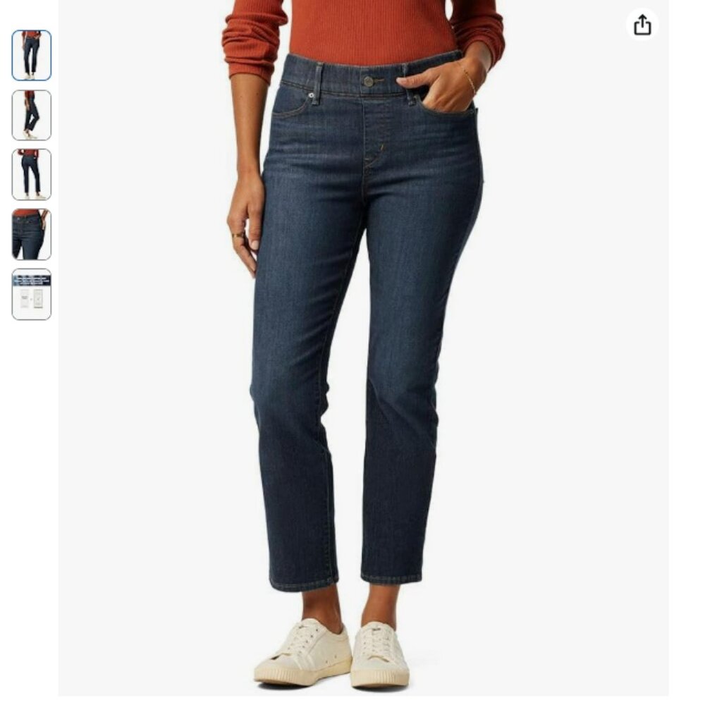 Levi Strauss Signature Gold Women's Jeans - Shaping Ankle Straight Leg - 8 Short